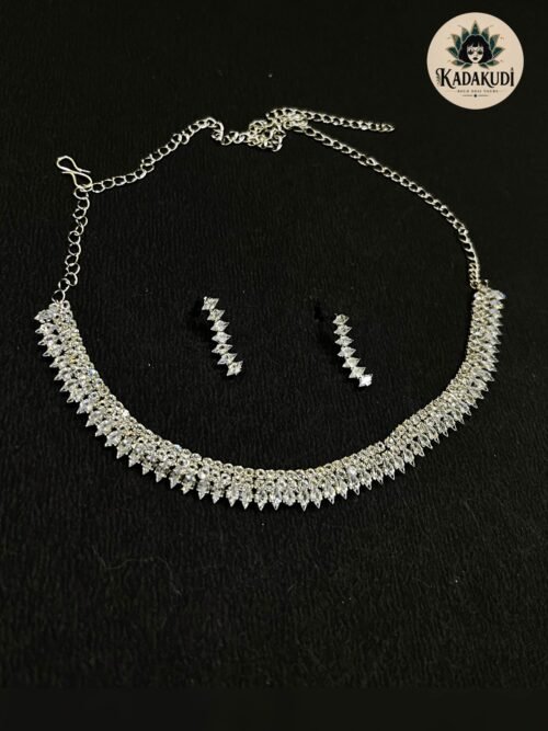Crystal Choker Necklace Set Crystal Choker Necklace Set by Kadakudi
