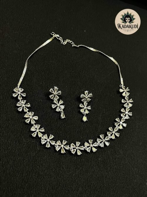 Crystal Flower Necklace Set Crystal Flower Necklace Set by Kadakudi