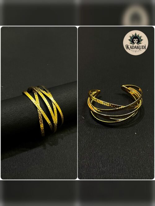 Gold Hammered Crisscross Cuff Gold Hammered Crisscross Cuff by Kadakudi