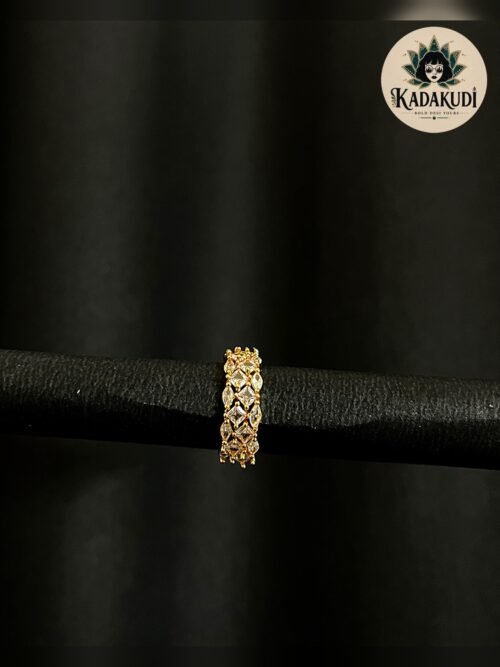 Gold Marquise Stone Band by Kadakudi