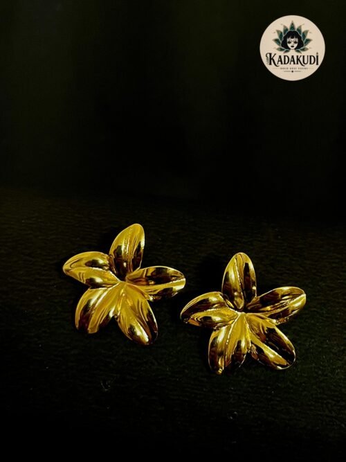 Gold Petal Flower Stud Earrings Gold Petal Flower Stud Earrings by Kadakudi