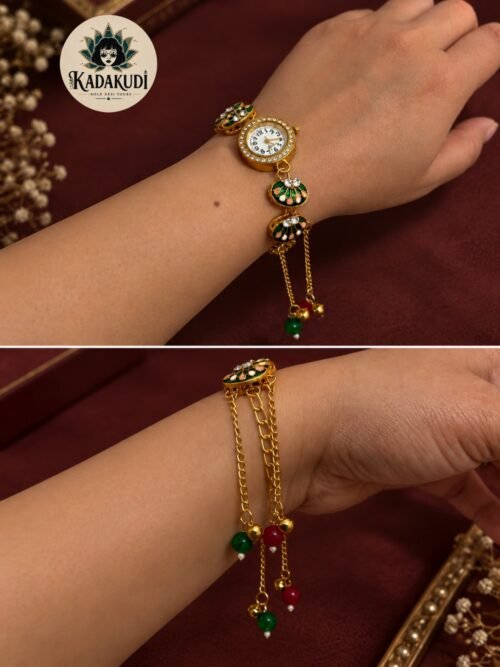 Green Meenakari Charm Watch Green Meenakari Charm Watch by Kadakudi