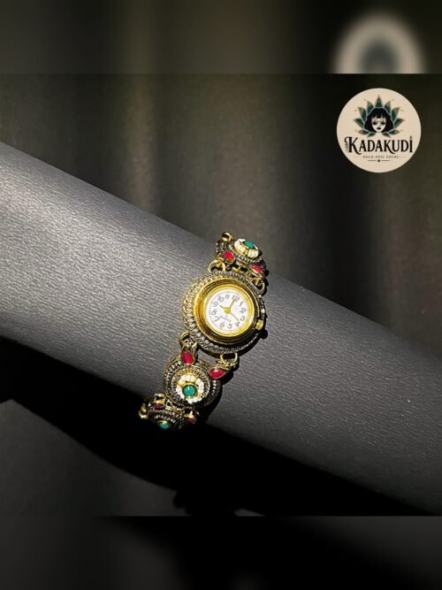 Kundan Meenakari Bracelet Watch Kundan Meenakari Bracelet Watch by Kadakudi