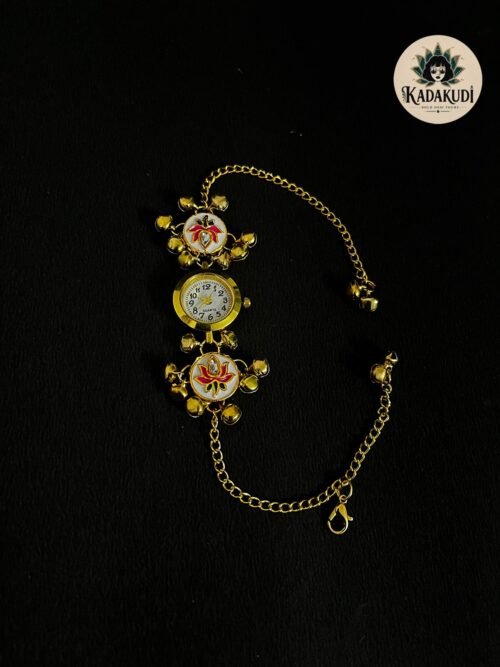 Lotus Meenakari Watch Bracelet Lotus Meenakari Watch Bracelet by Kadakudi