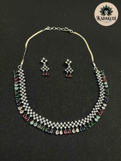 Multicolour Stone Necklace Set Multicolour Stone Necklace Set by Kadakudi