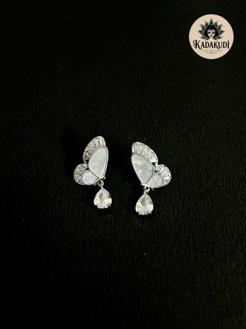 Silver Butterfly Drop Earrings Silver Butterfly Drop Earrings by Kadakudi