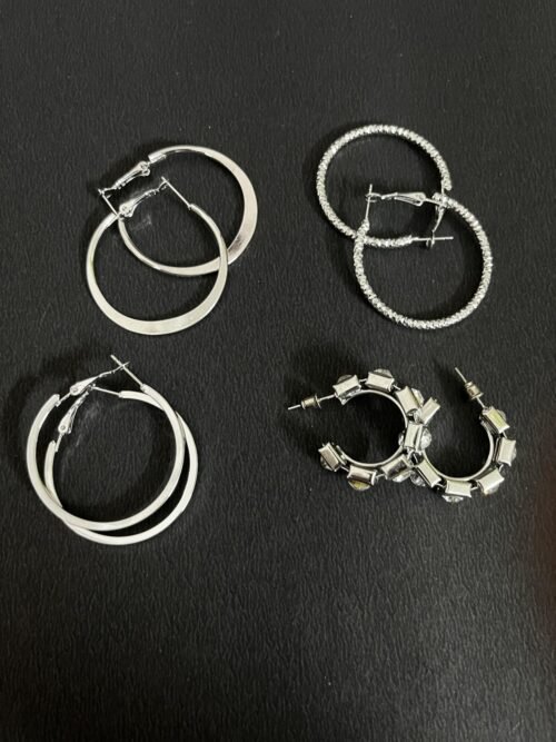 Silver Double Line Hoops Silver Double Line Hoops by Kadakudi