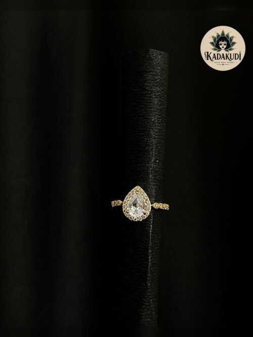 Teardrop Solitaire Ring by Kadakudi