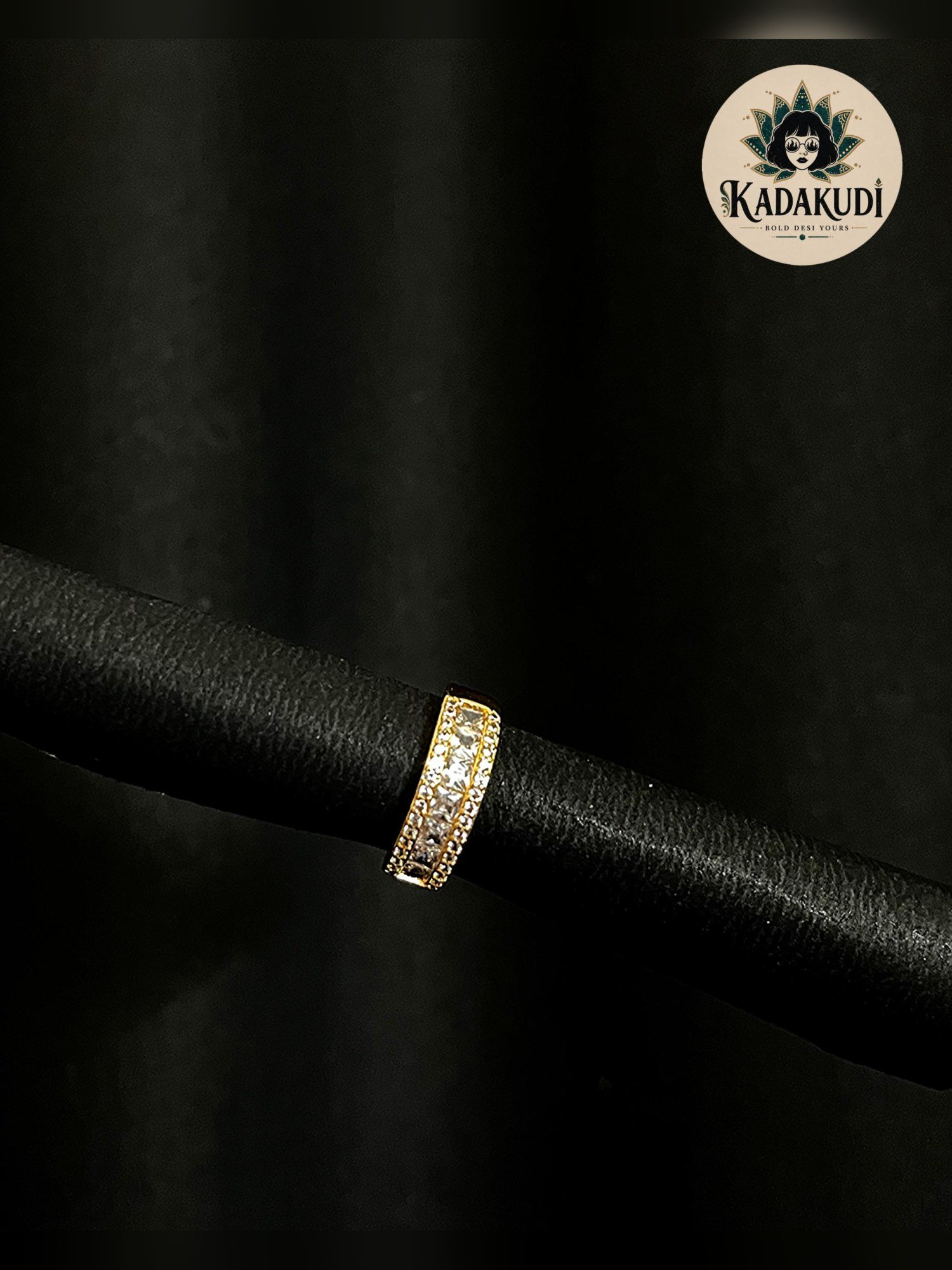 Wide Stone Eternity Band by Kadakudi